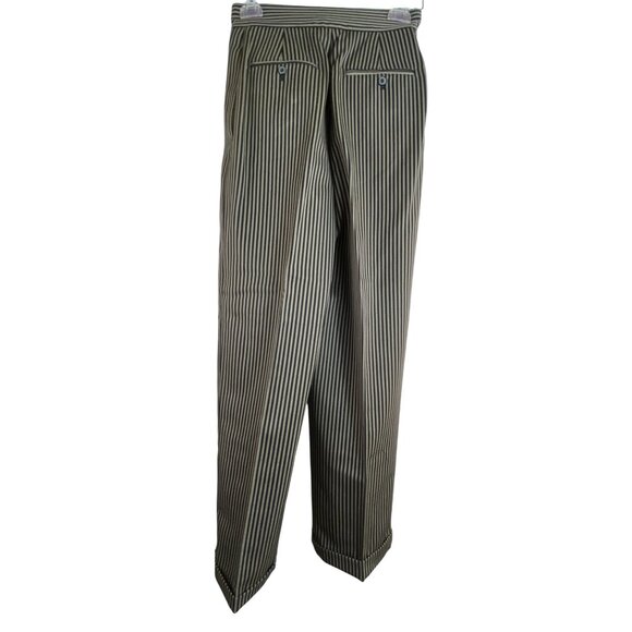 Vintage Liz Claiborne Grey Striped Wool Pants Suit Size 6 Eighties Work Office - Picture 5 of 13